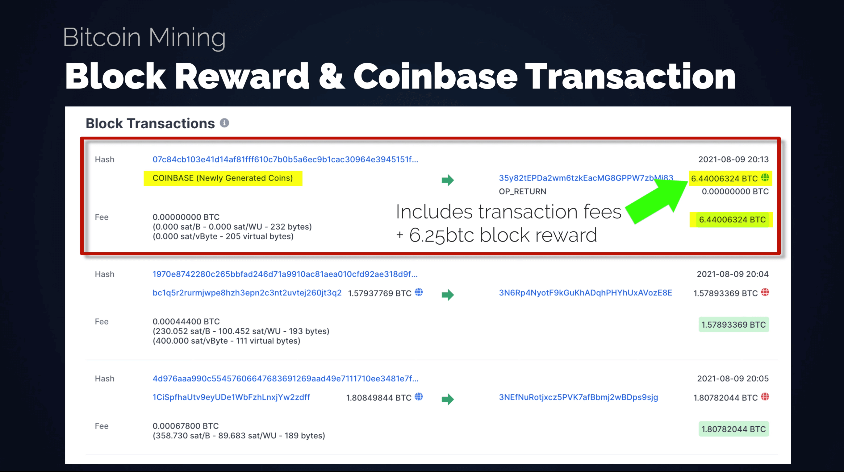 Coinbase transaction