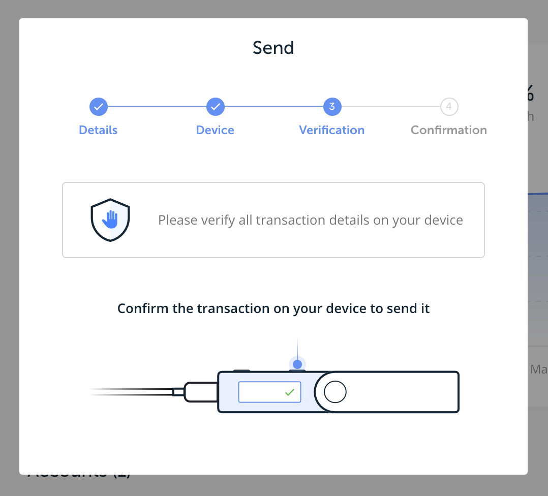 Sending transaction on Nano S