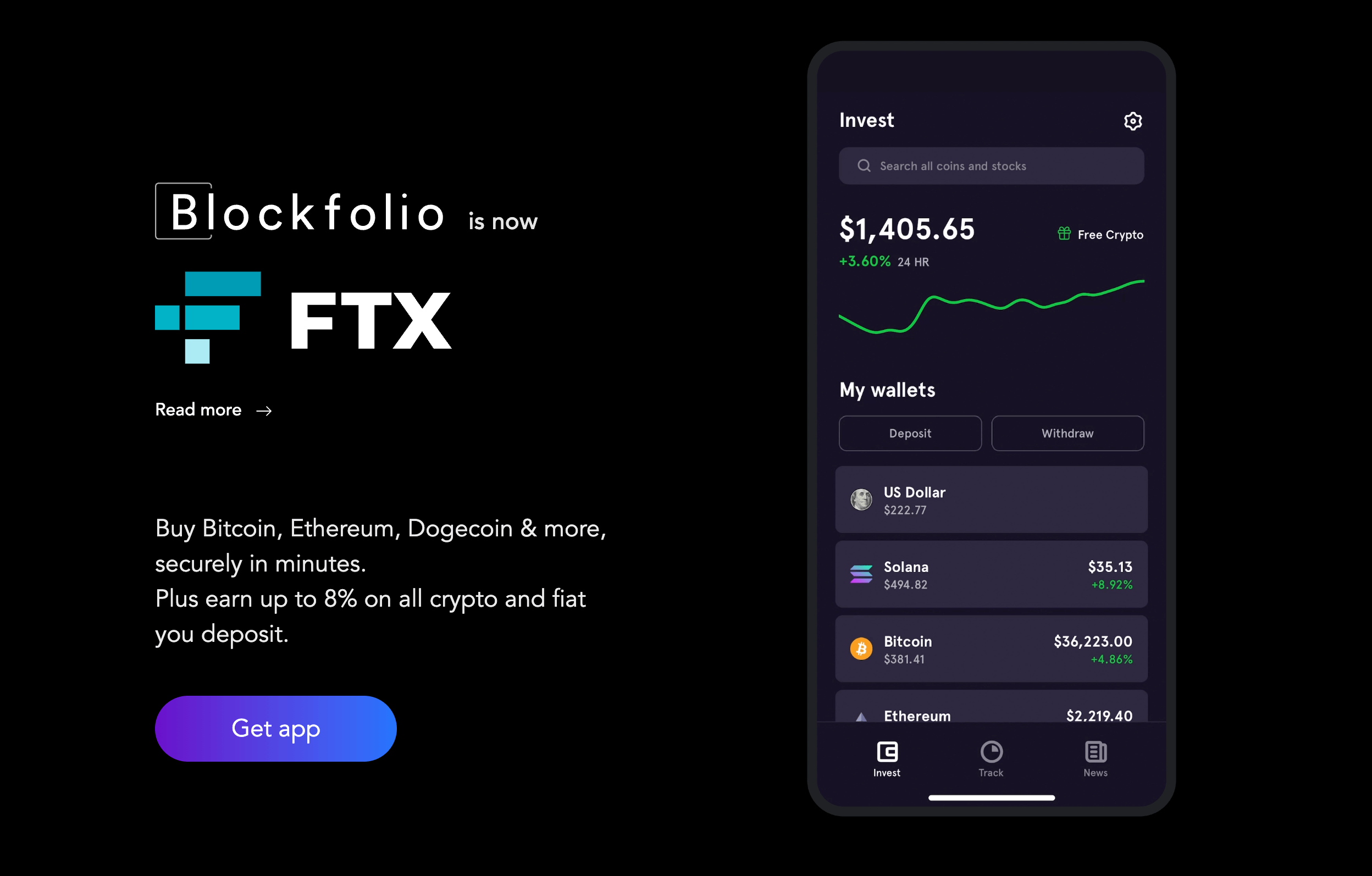 FTX Blockfolio app