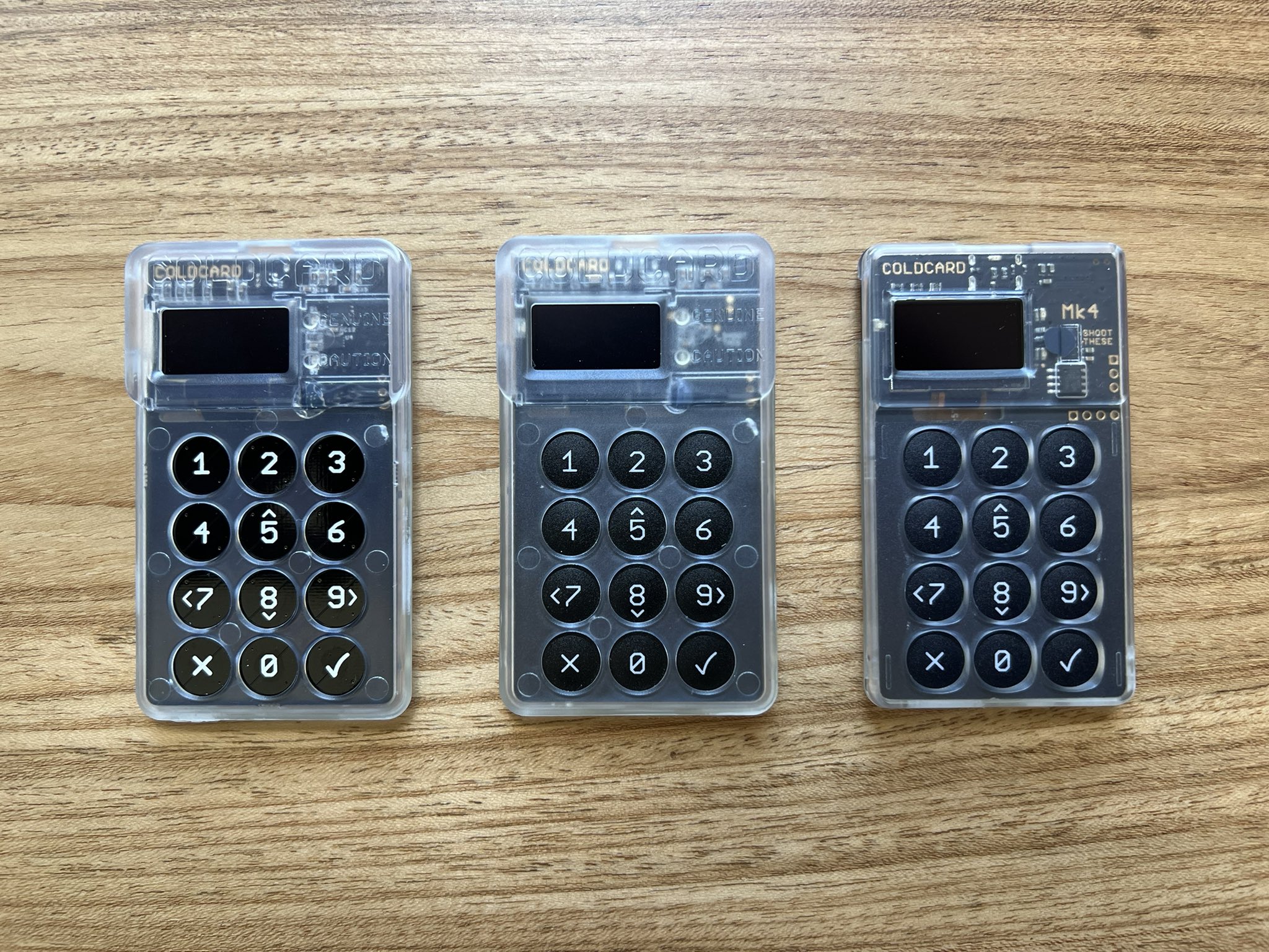 Different ColdCard models